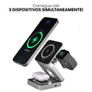 Carregador Inteligente por Indução 3 em 1 - PowerMax™ [BRINDE EXCLUSIVO]